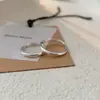 Anel de prata esterlina 925 com torção geométrica constante, estilo frio simples, personalidade, combina com tudo, nicho do Instagram, dedo indicador aberto para mulheres