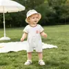Ropa de verano fina para bebé, Mameluco de manga corta, Pijama de verano sin costuras Clase A para bebé, Mono de exterior