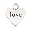 Amazon Mezcla 20 Colgante de Amor Etiqueta de Corazón Retro Accesorios de Aleación Collar Pulsera Colgante de Joyería con Forma de Corazón