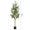 Plantas Verdes Simuladas, Grandes Árvores de Oliveira Artificiais, Enfeites de Decoração para Sala de Estar Interna, Plantas em Vasos, Planta Falsa de Árvore Removível Bonsai