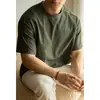 [Liquidación/Sin Devoluciones ni Cambios] Camiseta de Manga Corta con Cuello Redondo y Tejido de Burbujas de Seda Helada Estilo Japonés, Camiseta Casual para el Trabajo