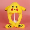 Chapéu de coelho luminoso que agita o chapéu com o chapéu das orelhas de coelho O vermelho líquido com orelhas de beliscar pode mover o tampão do airbag