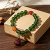 Novos Acessórios de Pulseira de Ágata de Alto Valor Estilo Étnico Feminino Pulseiras Saco da Sorte de Cinábrio Atacado Dropshipping Fonte de Mercadorias para Transmissão ao Vivo