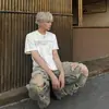 Jeans Masculino Reto Solto Wide-Leg Americano High Street Desgastado, Marca da Moda, Estilo Streetwear Cool, Calça Longa Vintage