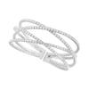 Fuente de fábrica Amazon Más vendido Pulsera elástica de alambre de acero de fila cruzada europea y americana Joyería para mujer con incrustaciones de diamantes