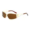 Gafas de Sol Modernas Metálicas Huecas de Pierna, Moda Y2K, Unisex Único para Hip-Hop, Ciclismo y Montañismo, Gafas Protectoras