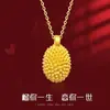 [Día de San Valentín chino] Collar dorado con colgante de durian para mujer para novia