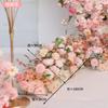 Arreglo floral artificial de alto nivel con flores rosas para bodas, arco de luna para bodas, flores para bodas