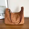 Moda europeia e americana coleção de outono 2026: bolsa de ombro e bolsa tote crossbody estilosa, de grande capacidade, casual, simples e versátil