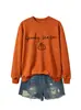 Sudadera de calabaza simple y cómoda versátil para mujer de temporada espeluznante de la tienda independiente Amazon para exportación