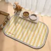 Alfombrilla universal para comida de mascotas para gatos y perros, absorbente, resistente al desgaste, a prueba de fugas, antideslizante y a prueba de salpicaduras, adecuada para que los gatos la usen como alfombrilla de alimentación
