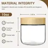 Amazon Transfronterizo Cocina Hogar Botella a Prueba de Humedad Snacks de Fruta Seca Almacenamiento Sellado Frasco de Almacenamiento Vidrio Grano Tapa de Madera de Bambú