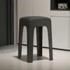 Banqueta de plástico para uso doméstico, espessa e resistente, empilhável, banqueta quadrada com assento macio acolchoado, moderna e simples, banco antiderrapante para mesa de jantar, banqueta alta