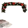 Guirnalda Roja de Bayas Navideñas de Amazon 180 cm / 2.7 m Guirnalda Decorativa Navideña Roja Densa Decoración de Enredadera para Puerta