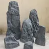 Patio plástico reforzado con fibra de vidrio gris simulación de piedra interior decoración suave rocalla tridimensional adornos de piedra micro paisaje