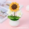 Regalo de cumpleaños para niñas para dar a las mejores amigas, ramo de girasoles para el Festival Qixi, adorno para el salpicadero del coche, decoración de escritorio para el Día del Maestro