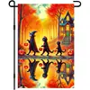 Tapiz de Fondo de Halloween Transfronterizo Hecho a Medida para Decoración de Ambiente de Fiesta de Festival al Aire Libre Banner de Tela Colgante 3X5