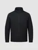 Jaqueta de negócios nova de outono, cor sólida, gola alta, uniforme para trabalho em equipe masculino, com logo impresso e bordado