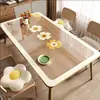 Protetor de Mesa de Vidro Macio, Espessado, Impermeável, à Prova de Óleo, Resistente ao Calor, Lavável, Toalha de Mesa de PVC, Placa de Cristal Cortável, Protetor de Mesa de Jantar Transparente