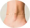 Tobillera con Cadena de Espiga Cruzada y Cuentas Cruzadas, Resistente al Desgaste, Sencilla, Moderna, para el Día a Día y Versátil