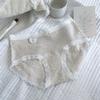 Roupa Íntima Antibacteriana 10A Algodão Puro Feminina Classe A Algodão de Bebê Cintura Média-Alta Entrepernas Estendido Macio Cintura Alta Feminina Algodão Puro Classe A