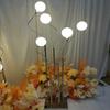 Nuevos accesorios de boda galvanoplastia de cinco cabezas Festival Dorado lámpara de grano de arroz alto diseño del sitio de la boda adornos de decoración de mesa T