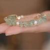 Pulsera de Grava Natural Pulsera de Cristal Natural Verde Frambuesa Pulsera de Perlas de Agua Dulce Nueva Pulsera Nicho de Lujo Ligero para Mujer 2024