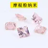 Quadrado Ângulo Reto Azul Afiado Cristal Verde Nano Preto Nano Sintético Gem Princesa Quadrado Afiado Base Pedra Nua Cera Conjunto Gem