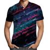 Europeu e Americano 2026 Verão Floral Novo Masculino Manga Curta Casual Gola Polo Tendência Meia Manga