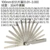 Calibrador de espesores 0.01-5mm calibrador de tapones regla de tapones medidor de espesores medidor de holgura herramienta de ajuste de válvulas MLA10