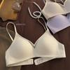 Comercio Exterior Transfronterizo Popular Ropa Interior Femenina de Triángulo Francés Sin Costuras Push-Up Sexy Hueco Transpirable Sujetador Estilo Delgado de Verano