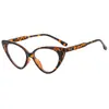 Novos óculos ópticos femininos com armação completa em PC, lentes planas estilo olho de gato europeu e americano, anti-luz azul, simples, comércio exterior transfronteiriço