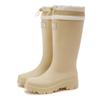 Novas Botas de Chuva de Cano Longo com Boca de Bisel Alto para Mulheres Impermeáveis Antiderrapantes Resistentes ao Desgaste Sapatos para Uso Externo Manga de Trabalho para Cozinha Sapatos Femininos