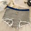 Cueca Boxer Feminina de Algodão Puro Estilo Ursinho 10A Antibacteriana com Forro Estendido Totalmente em Algodão Two-In-One para Adolescentes