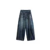 Jeans Curvos Estilo Diseñador para Mujer, Nuevo Estilo Primavera 2026, Tallas Grandes para Figuras Curvilíneas, Tiro Alto, Pantalones de Pierna Ancha que Cubren la Cadera