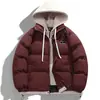 Roupas Falsas de Duas Peças Acolchoadas de Algodão Masculino Inverno 2024 Novo Soltas Cor Doce Quente Jaqueta Acolchoada de Algodão Jaqueta Acolchoada de Algodão Casaco de Inverno Masculino Versátil