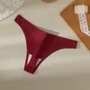 AliExpress tanga lisa de cor sólida feminina de seda gelada sem costura roupa íntima feminina esportiva cintura baixa sexy respirável confortável calcinha