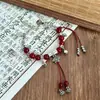 Nuevo Pulsera Estilo Chino Estilo Antiguo Bambú Mariposa Pulsera de Mano con Cuentas para Mujer Pulsera de Lujo Ligero Gama Alta Pulsera de Estilo Nacional Diseño de Nicho