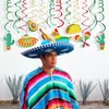Pendente Espiral Xl138 PVC Espiral Maia Mexicano Banner de Espirais de Folha para Festa