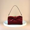 Bolso de axila, Bolso de charol de alta gama, Bolso de moda de alta gama para mujer con lazo, Bolso pequeño versátil, Venta al por mayor y entrega de fábrica