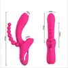 Vibrador Succión y Vibración 3 en 1 con Sonda Anal - 10 Modos de Vibración + 10 Modos de Succión, Resistente al Agua IPX6 Carga Magnética Masajeador Íntimo de Silicona para Mujeres