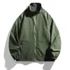Jaqueta Cardigan Corta-vento Casual com Gola Alta para Esportes ao Ar Livre para Homens, corta-vento fino para primavera e outono, jaqueta impermeável masculina de comércio exterior