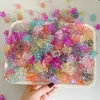 Pinza para el Cabello Transparente de Frangipani de Colores Transfronteriza, Pinza para el Cabello de Flor Fresca en la Parte Posterior de la Cabeza, Pinza de Tiburón, Accesorio para el Cabello de Flor de Bauhinia