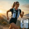 Mochila para Correr de Noche con Tiras Reflectantes, Mochila Pequeña Casual para Ciclismo y Running, Chaleco de Running Transpirable Impermeable, Mochila para Botella de Agua y Teléfono Móvil