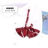 Gravata Vermelho Vinho com Listras de Coroa Sem Laço Estilo College Uniforme JK Gravata Borboleta Gola Borboleta Estudante Flor Combinação Uniforme Escolar