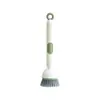 Cepillo para ollas para limpiar platos, colgable, con dispensador de líquido, mango largo, para lavar ollas y platos, cepillo de limpieza giratorio