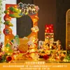 Decoração de cena para o Festival do Meio Outono Ornatos em placa KT para parede de fundo de evento escolar, de shopping, de loja, lanternas, pilares, adereços