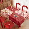 Mantel de Año Nuevo Impermeable y a Prueba de Aceite Mantel sin Lavado 2026 Lujo Ligero Atmósfera de Alta Gama Mantel para Mesa de Café de Año Nuevo