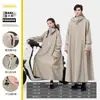 Impermeable largo para patinetes eléctricos, modelo de mujer, extra grande y grueso, diseñado para cubrir los pies, específicamente para patinetes eléctricos, con cuello alto para protección