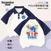 Camisa Polo de Manga Corta de Verano para Niños Sonic the Hedgehog Cuello Solapa 2024 Nueva Casual Deportiva de Medio Manga para Niños